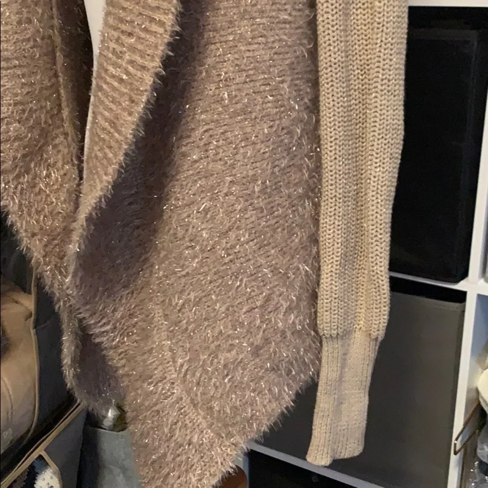 Simply Vera golden cardigan with sweater arms